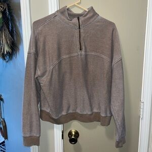 Thread & Supply Taupe Ribbed Sweater